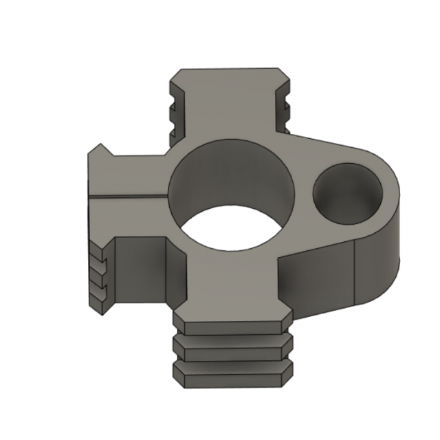 BARREL SUPPORT FOR PR900 RIFLE WITH THREE RAILS FOR MOUNTING Modèles 3D en vedette .c4d .max .obj .3ds .fbx .stl .blend 