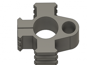 BARREL SUPPORT FOR PR900 RIFLE WITH THREE RAILS FOR MOUNTING 3D Print Model