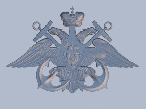 Wapenschild van de Russische marine 3D Model