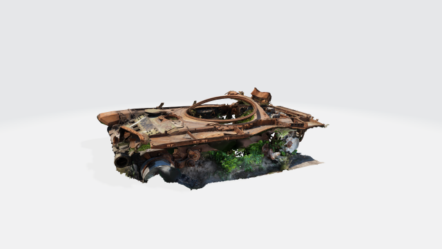 Russian destroyed TankT72 3D-Modell .c4d .max .obj .3ds .fbx .stl .blend 