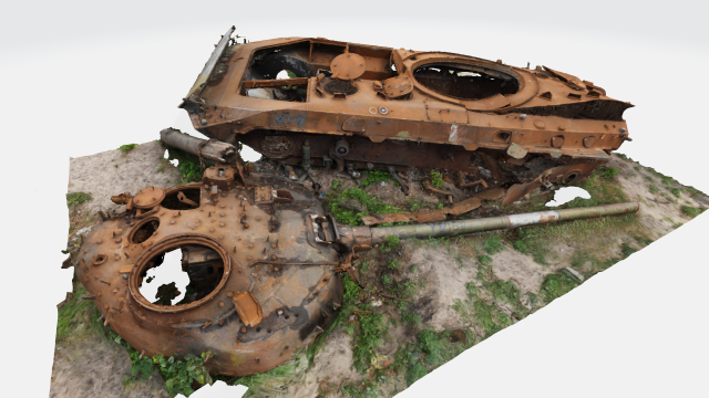 Russian destroyed BMP 3D 모델 .c4d .max .obj .3ds .fbx .stl .blend 