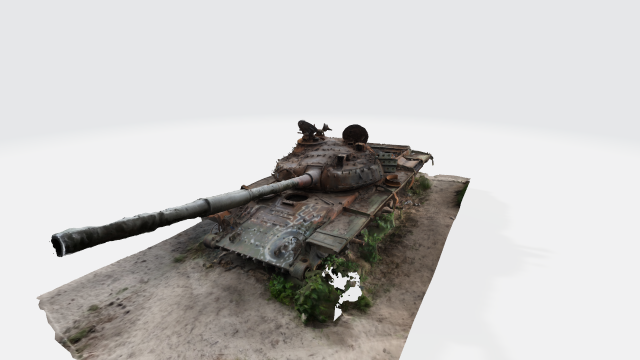 Russian destroyed TankT72 Modello 3D .c4d .max .obj .3ds .fbx .stl .blend 