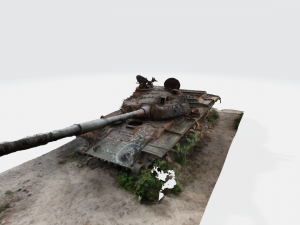 Russian destroyed TankT72 3D मॉडल