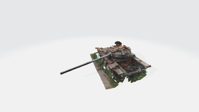 Russian destroyed tankt72 3D Model .c4d .max .obj .3ds .fbx .stl .blend 