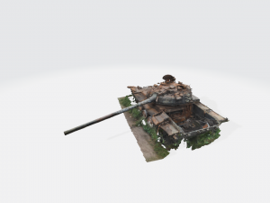 Russian destroyed tankt72 3D मॉडल