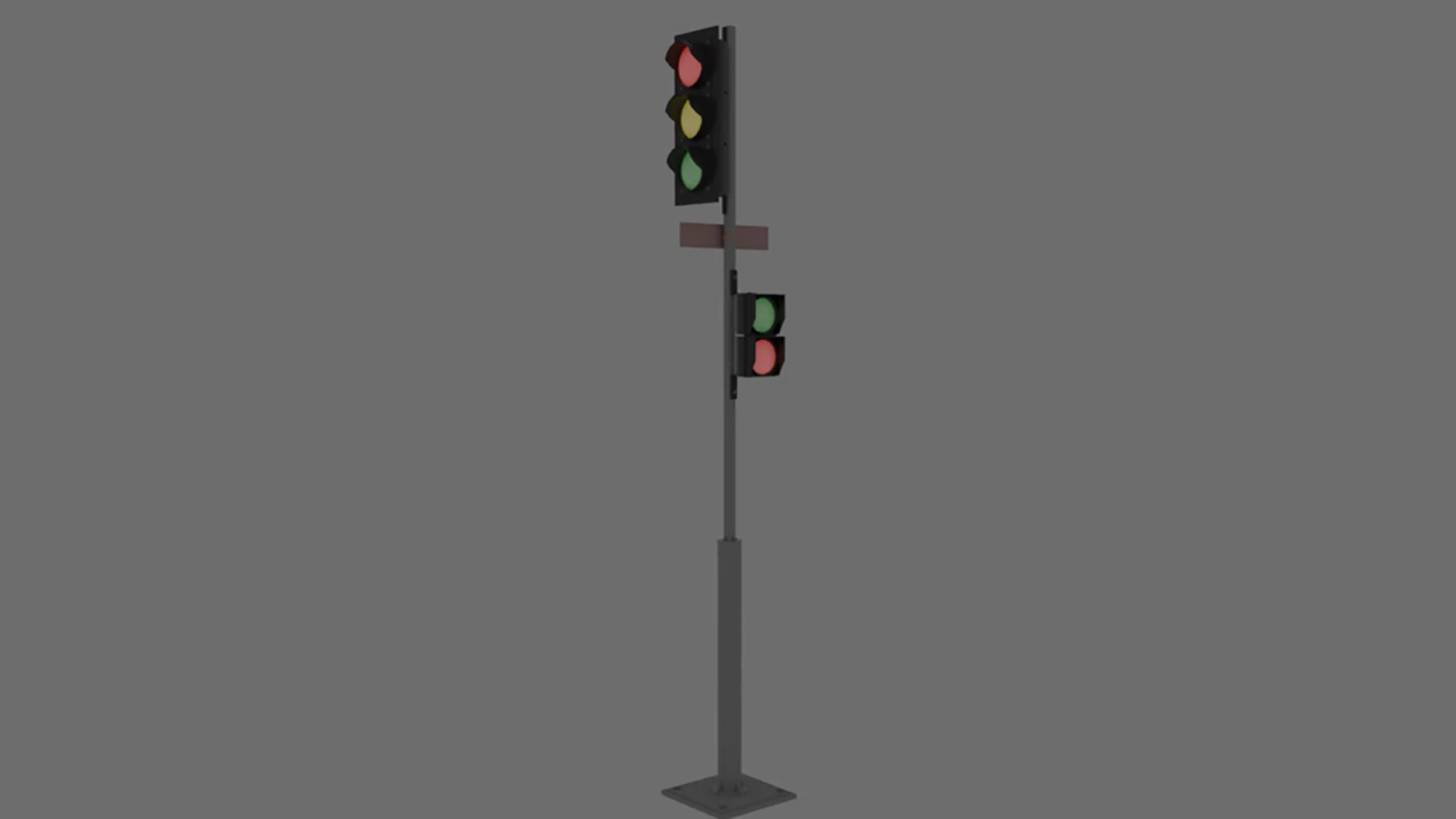 Urban traffic light 3D Model .c4d .max .obj .3ds .fbx .stl .blend