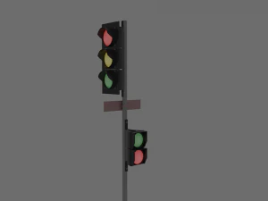 Urban traffic light 3D Model