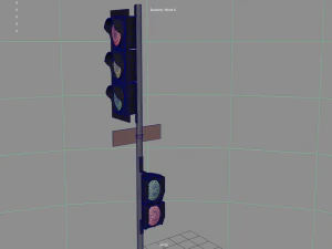 Urban traffic light 3D Model