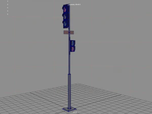 Urban traffic light 3D Model