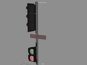 Urban traffic light 3D Model