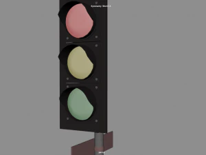 Urban traffic light 3D Model