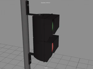 Urban traffic light 3D Model
