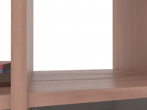 Bookshelf with Drawers and Decorations Modello 3D