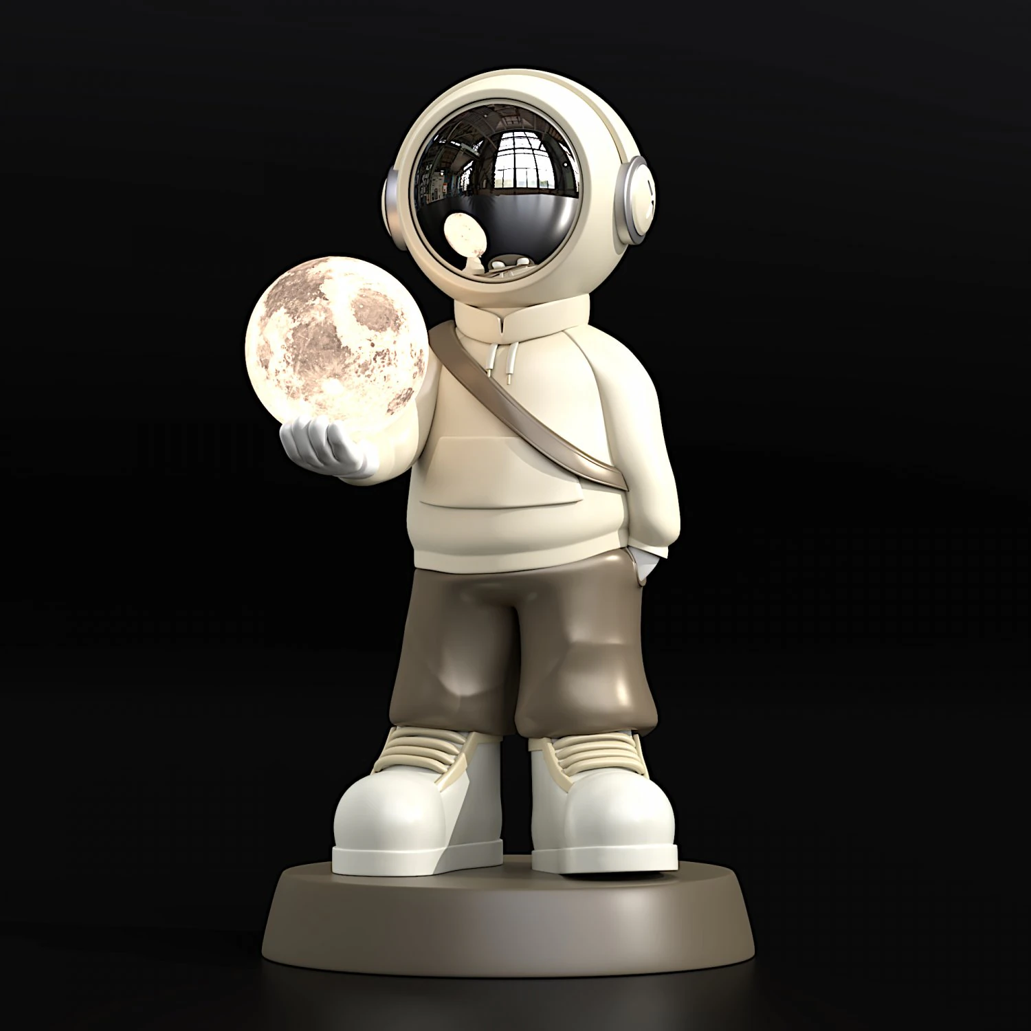 MODERN ASTRONAUT LIGHT 3D Model .c4d .max .obj .3ds .fbx .stl .blend 