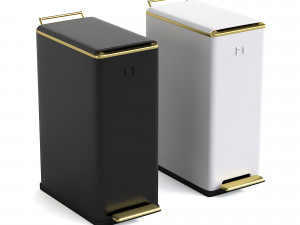 Gallon Rectangular Pedal Trash Can Odor 3D Model