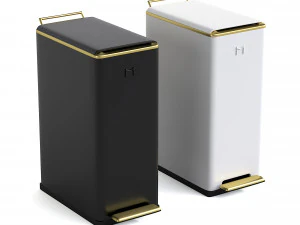 Gallon Rectangular Pedal Trash Can Odor 3D Model