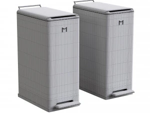 Gallon Rectangular Pedal Trash Can Odor 3D Model
