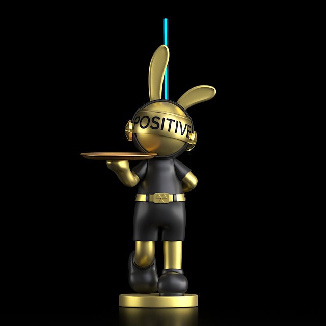POSITIVE BUNNY 3D मॉडल .c4d .max .obj .3ds .fbx .stl .blend 