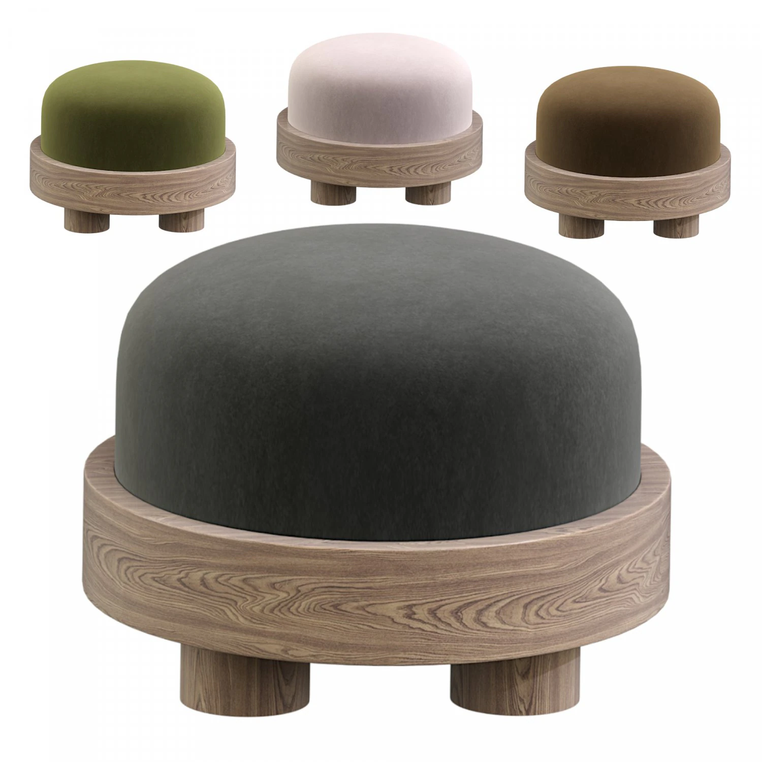 MINIMALIST OTTOMAN 3D Model .c4d .max .obj .3ds .fbx .stl .blend
