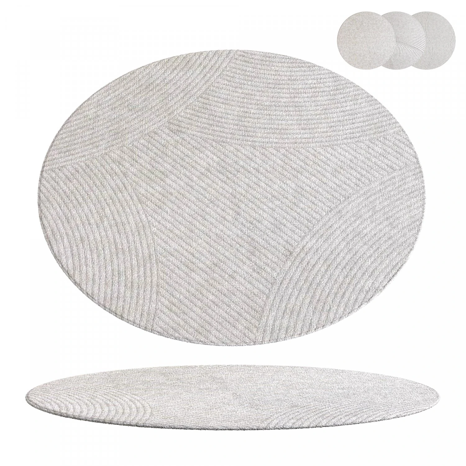 CONJUNTO DE TAPETES REDONDOS MODERNOS Modelo 3D .c4d .max .obj .3ds .fbx .stl .blend