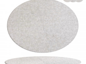 SET OF MODDERN ROUND AREA RUGS Modelo 3D