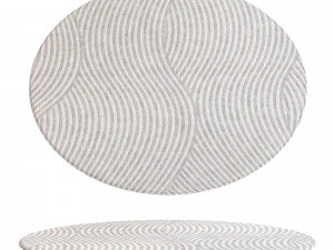 SET OF MODDERN ROUND AREA RUGS 3D Model