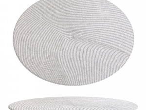 SET OF MODDERN ROUND AREA RUGS 3D Model