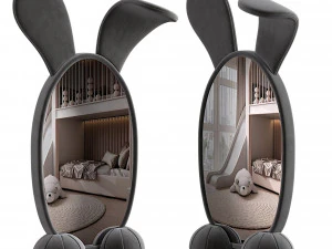 BUNNY FLOOR MIRROR 3D Model