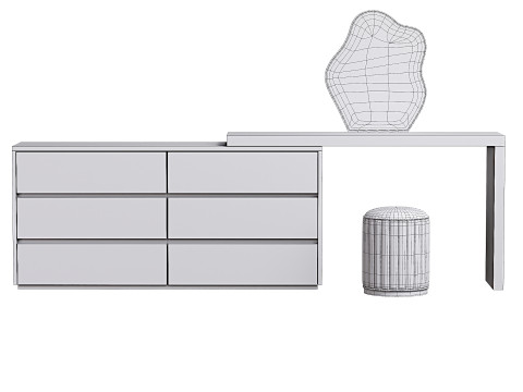 ELEGANT MAKEUP TABLE WITH A COMFORTABLE SEATING 3D 모델