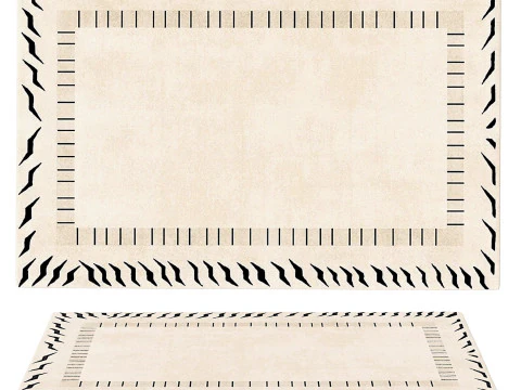 TAPPETI MID CENTURY CREMA 02 Modello 3D