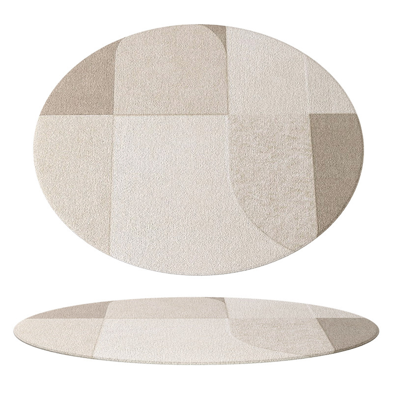 Abstract Contemporary Round Rug 02 3D Model .c4d .max .obj .3ds .fbx .stl .blend 