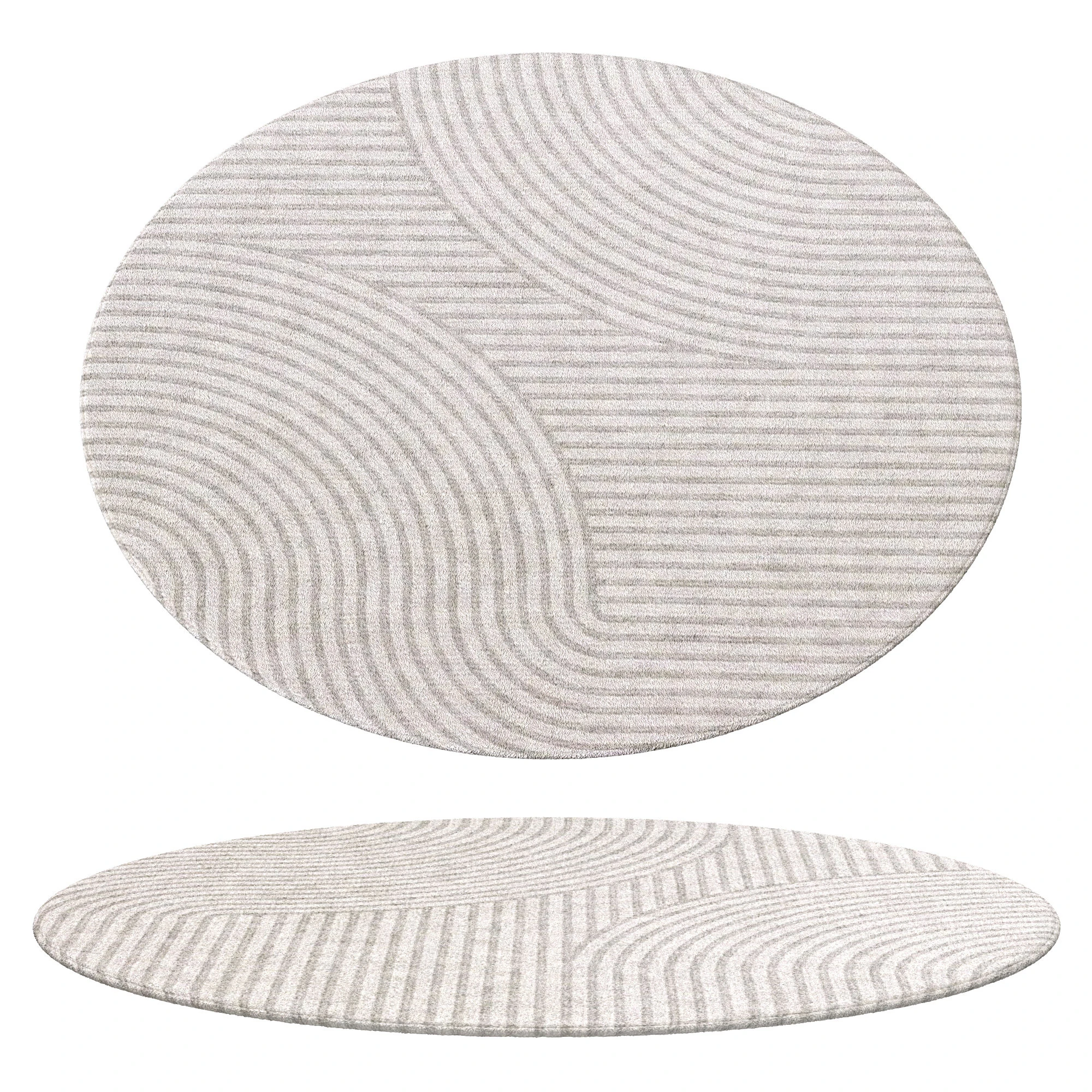 UNIQUE CONTEMPORARY AREA RUG 02 3D Model .c4d .max .obj .3ds .fbx .stl .blend 
