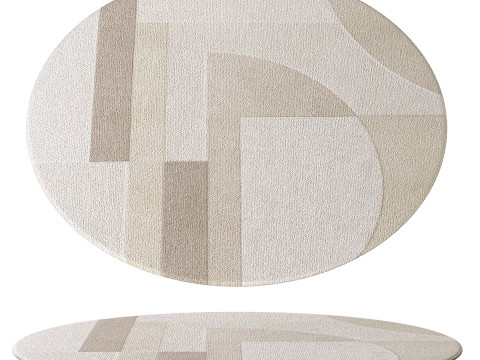 CONTEMPORARY ROUND RUG 03 3D Модель