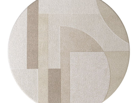 CONTEMPORARY ROUND RUG 03 Modèle 3D