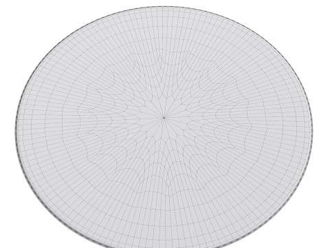 Abstract Contemporary Round Rug 03 3D Model