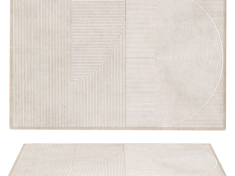 Abstract Contemporary Modern Rugs for Living Room and bedroom Model 3D