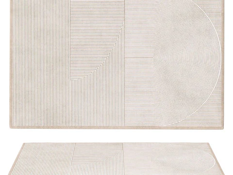 Tappeti moderni astratti contemporanei per soggiorno e camera da letto Modello 3D