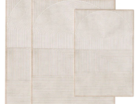 Tappeti moderni astratti contemporanei per soggiorno e camera da letto Modello 3D