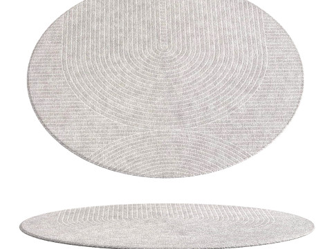 MODERN ROUND AREA RUG Model 3D