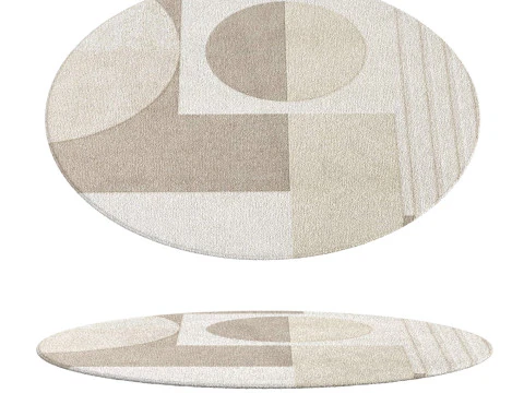 КИЛИМ КРУГЛИЙ ПІД КАВНИЙ СТОЛИК 01 3D Модель