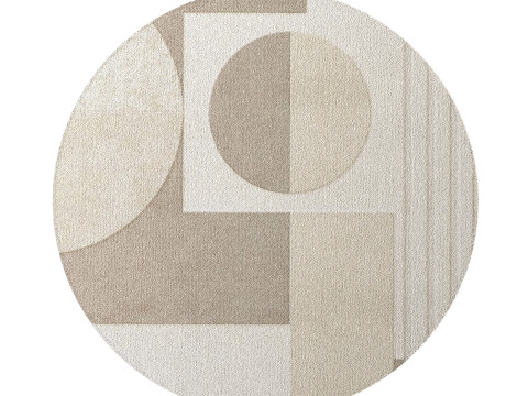 ROUND AREA RUG UNDER COFFEE TABLE 01 Modelo 3D