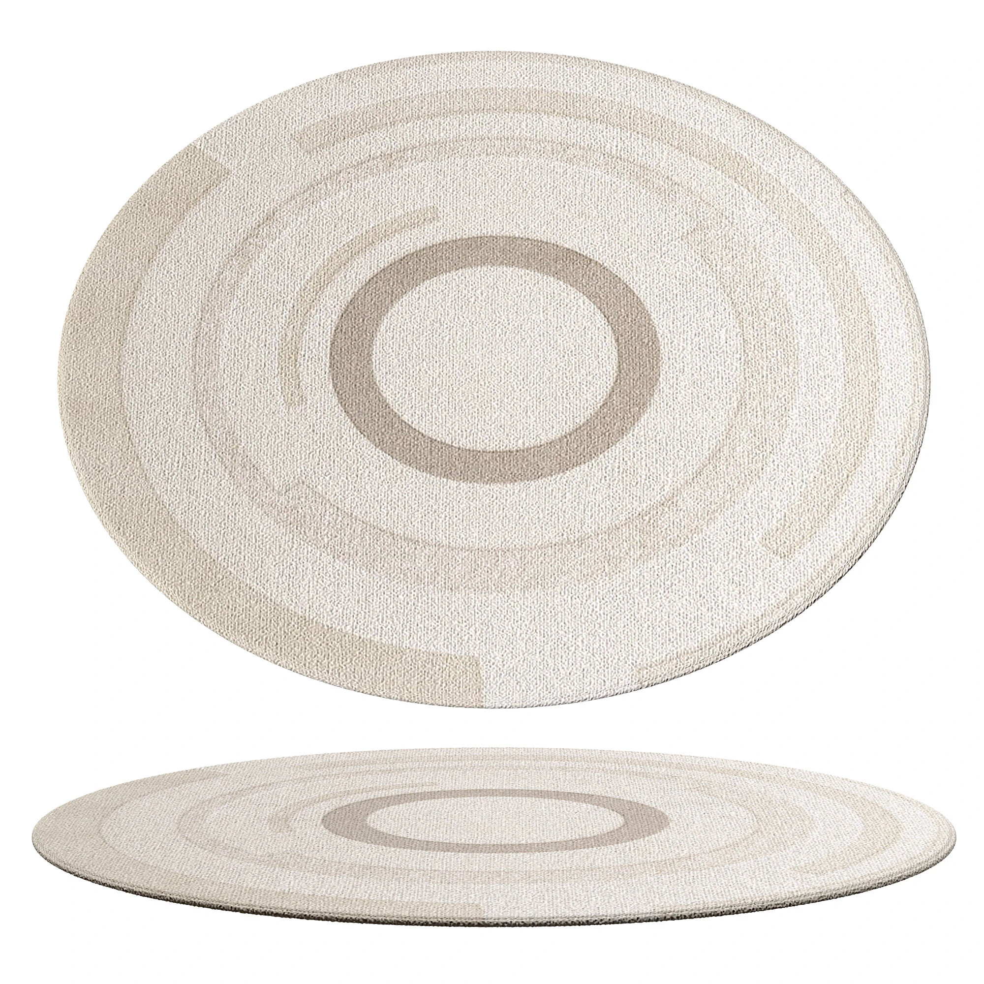 CONTEMPORARY ROUND RUG 02 3D Model .c4d .max .obj .3ds .fbx .stl .blend 