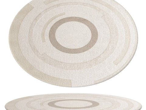 CONTEMPORARY ROUND RUG 02 Model 3D