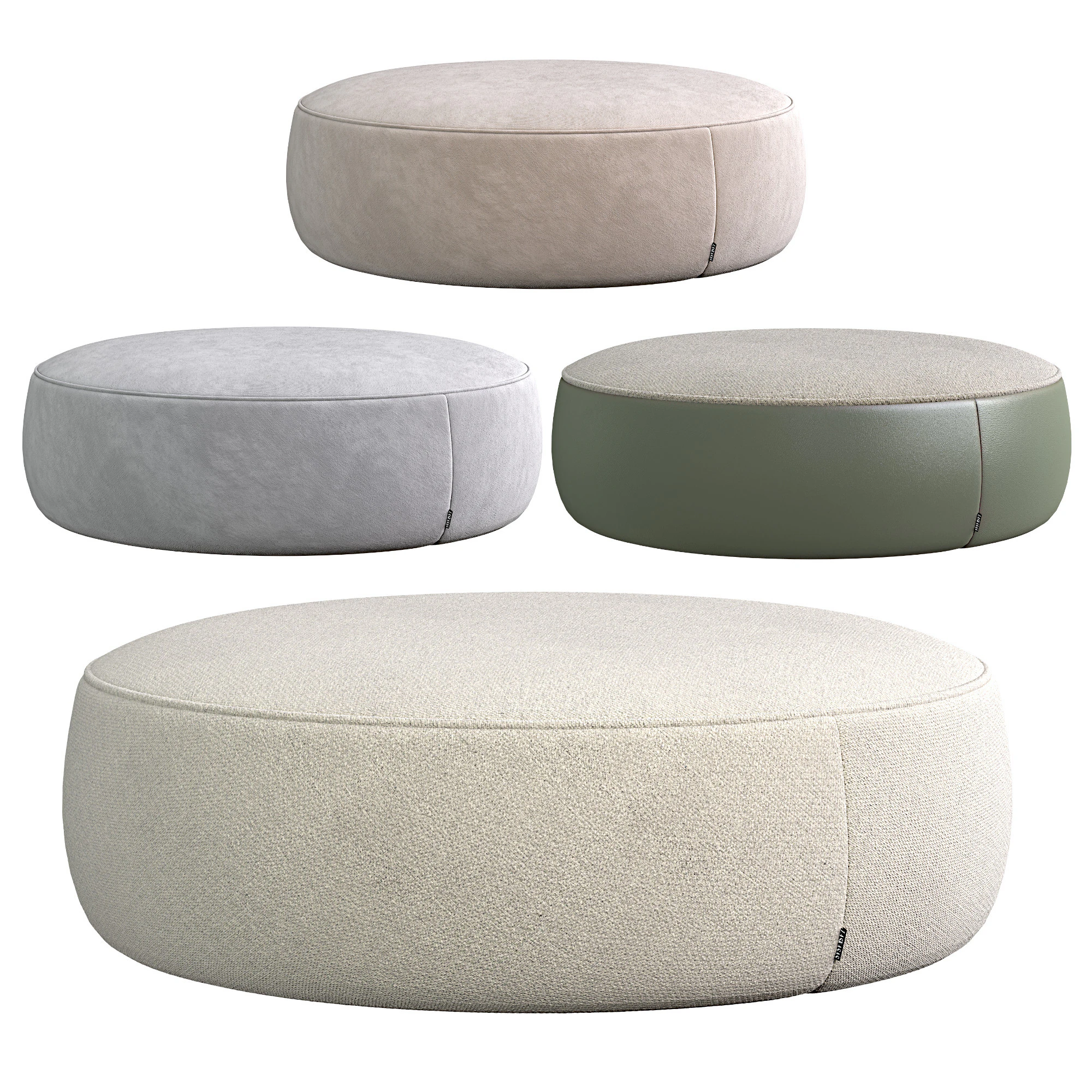 POUF SEBASTIAN 3D Model .c4d .max .obj .3ds .fbx .stl .blend 