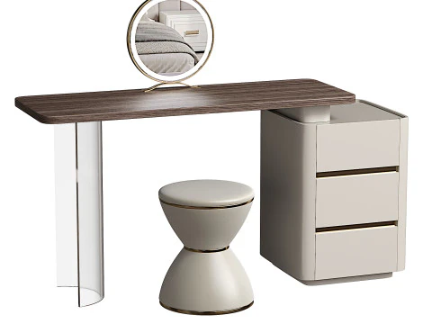 Push-Pull and Scalable 2-in-1 Dressing Table 3D Model