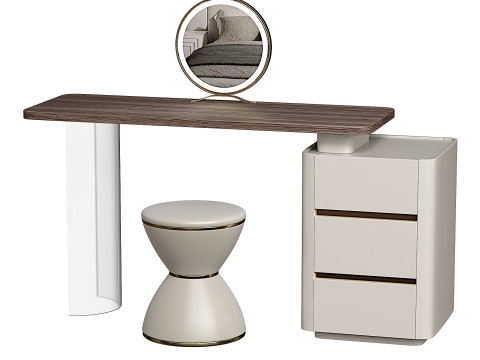 Push-Pull and Scalable 2-in-1 Dressing Table 3D Модель