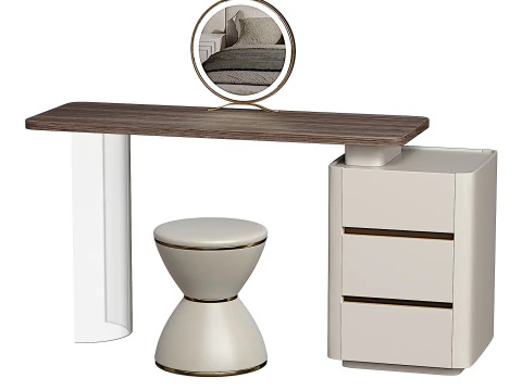 Push-Pull and Scalable 2-in-1 Dressing Table 3D Model