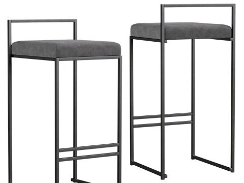 Modern Counter Height Bar Stool by HOMARY 3D Model