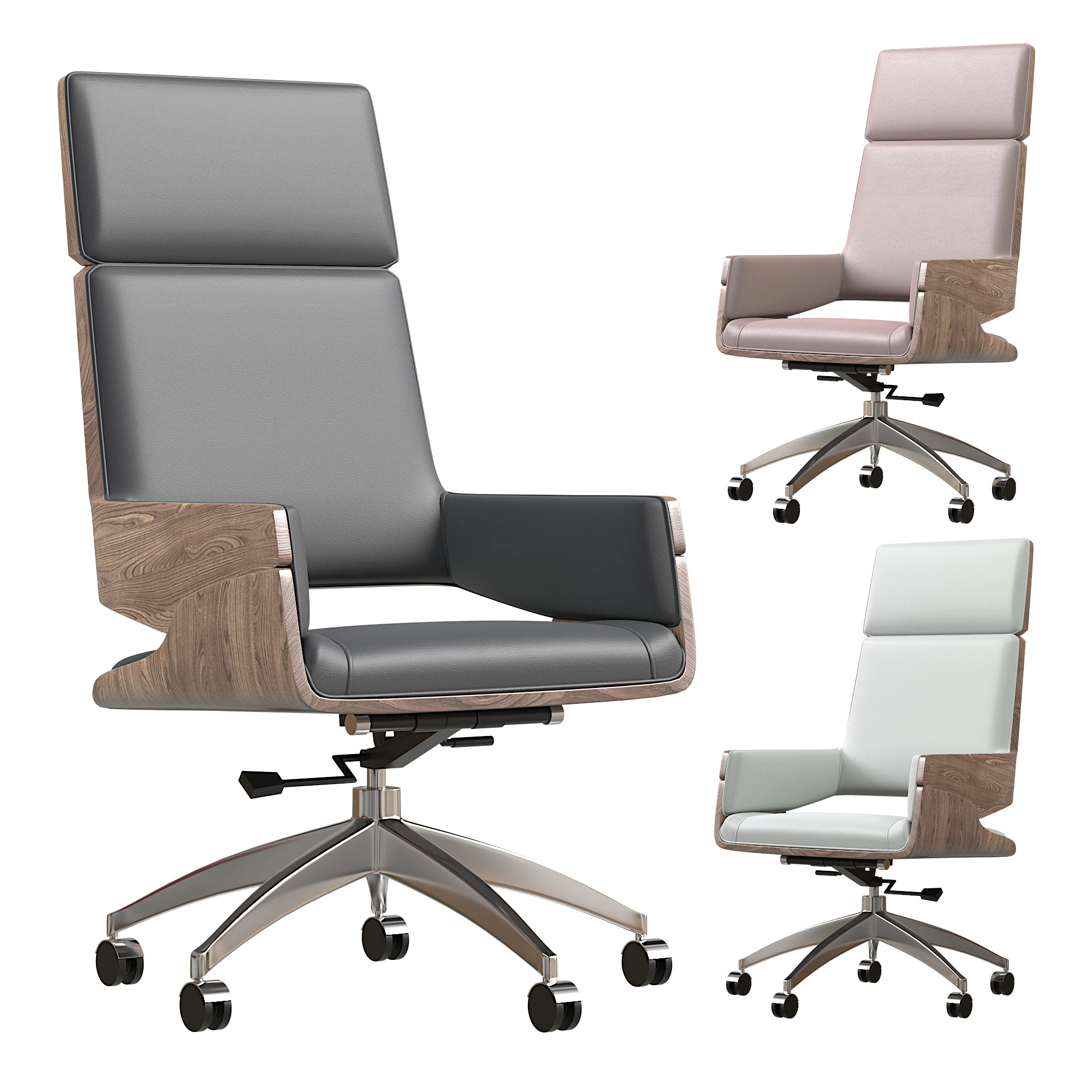 CONTEMPORARY EXECUTIVE MANAGERS CHAIR 3D Model .c4d .max .obj .3ds .fbx .stl .blend