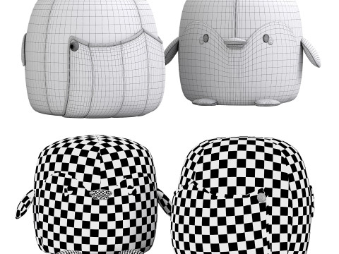 CUTE ANIMAL OTTOMANS 3D Модель